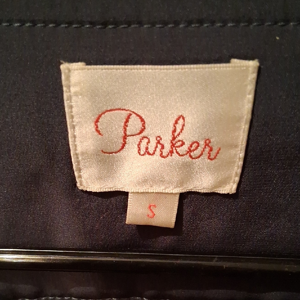 Parker Elegant Long Sleeve Dress in Navy - Picture 2 of 5